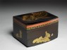 Picnic set box depicting the seven gods of good fortune (oblique)
