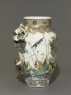 Satsuma style vase with lotus plants and ducks (side)