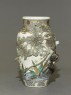 Satsuma style vase with lotus plants and ducks (side)