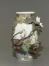 Satsuma style vase with lotus plants and ducks (side)