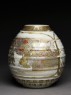 Satsuma style vase with archers and warriors (side)