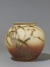 Vase depicting a kingfisher sitting on a reed (side)