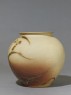 Vase depicting a kingfisher sitting on a reed (side)