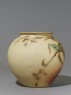 Vase depicting a kingfisher sitting on a reed (side)