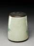 Tea caddy with pine trees and bamboo (oblique)