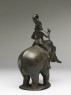 Figure of an elephant and rider from a hanging lamp (side)