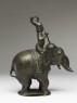Figure of an elephant and rider from a hanging lamp (side)