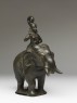 Figure of an elephant and rider from a hanging lamp (side)