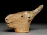 Terracotta head of an animal, possibly a bull (side)
