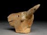 Terracotta head of an animal, possibly a bull (side)