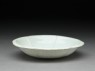 White ware dish with lobed sides (oblique)