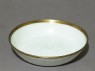 White ware dish with floral decoration (oblique)