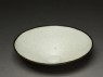 White ware dish with floral decoration (oblique)