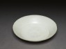 White ware dish with lotus decoration (oblique)