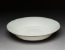 White ware dish with lotus decoration (oblique)