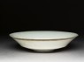 White ware dish with lotus decoration (oblique)