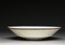 White ware dish with lotus decoration (oblique)