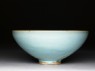 Large bowl with blue glaze (side)