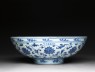 Blue-and-white bowl with lotus scrolls (side)