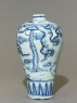 Blue-and-white meiping, or plum blossom, vase (side)