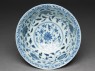 Blue-and-white bowl with lotus scrolls (top)