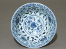 Blue-and-white bowl with lotus scrolls (top)