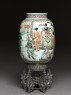 Lantern with figures in a garden (side)