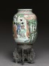 Lantern with figures in a garden (side)