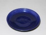 Dish with dragons under a cobalt-blue glaze (oblique)