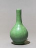 Tall-necked vase with green glaze (side)