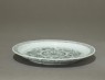 Porcelain saucer dish with flowers (oblique)