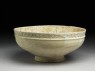 Bowl with central geometric design and calligraphy (oblique)