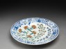 Dish with carnations and hyacinths (oblique)