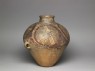 Painted pottery urn (oblique)