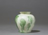 Jar with splashed decoration in green (side)