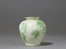 Jar with splashed decoration in green (side)