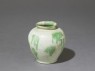 Jar with splashed decoration in green (oblique)