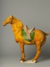 Earthenware horse with saddle (side)