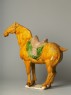 Earthenware horse with saddle (side)