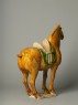 Earthenware horse with saddle (side)