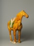 Earthenware horse with saddle (side)