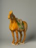 Earthenware horse with saddle (side)