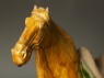 Earthenware horse with saddle (detail, head)