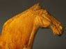 Earthenware horse with saddle (detail, head)