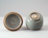 Greenware bowl and lid (oblique)