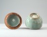 Greenware bowl and lid with lotus petals (oblique)