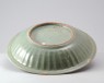 Greenware dish with three carp and lotus petals (oblique)