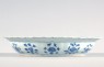 Blue-and-white dish with floral decoration (front)
