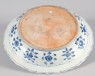 Blue-and-white dish with floral decoration (oblique)