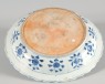 Blue-and-white dish with floral decoration (oblique)